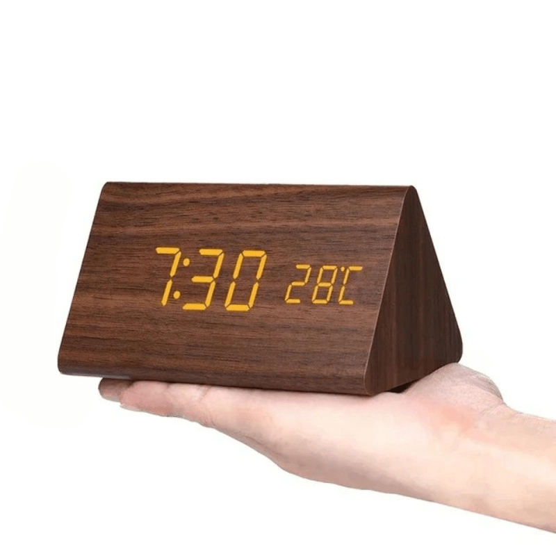 Wood Look LED Digital Clock, view 11