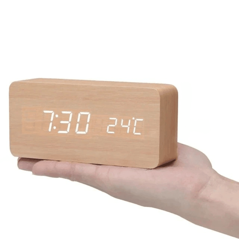 Wood Look LED Digital Clock, view 14