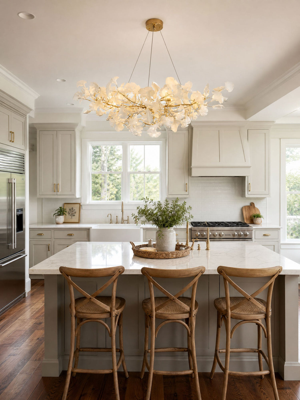 Willa Ginkgo Leaf Chandelier, photo 4